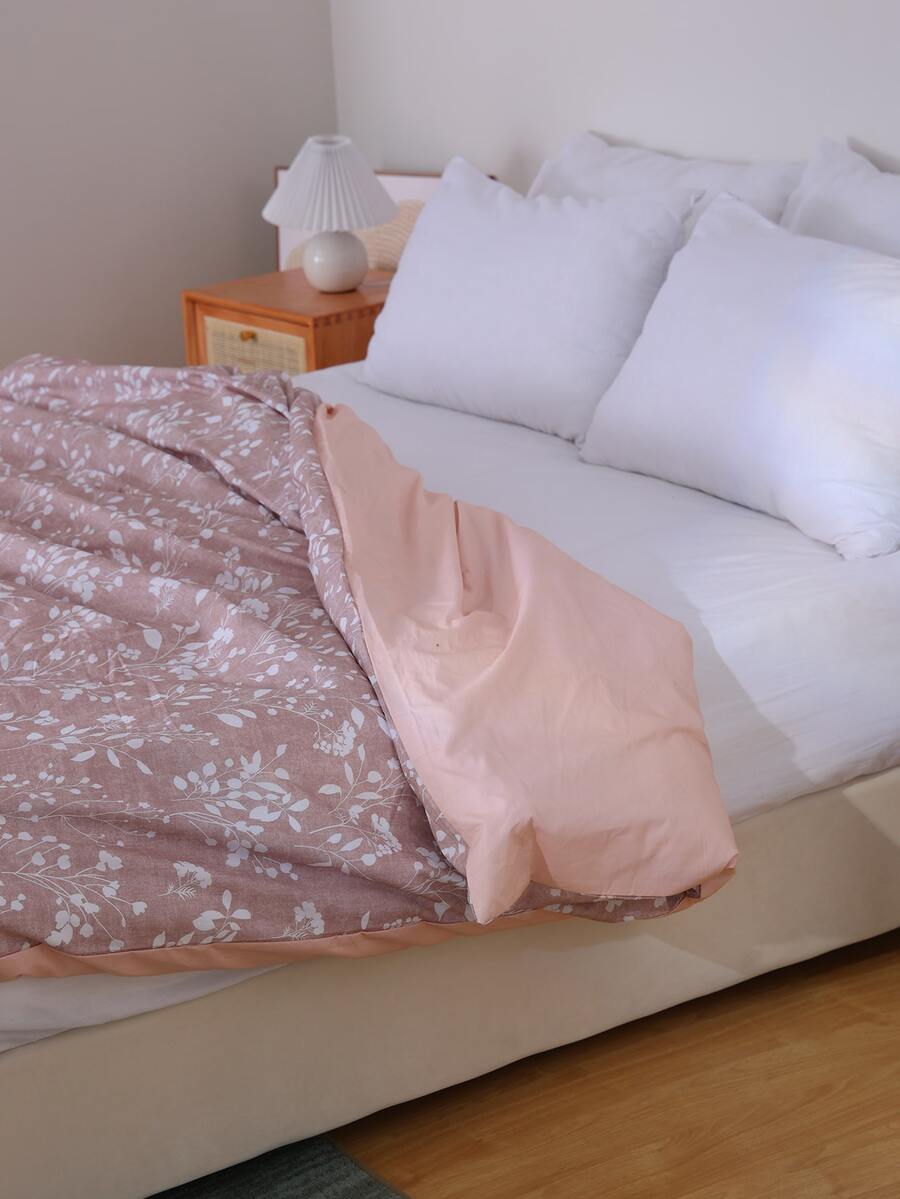 Funda de edredón sin relleno con patrón de planta - Multicolor - Ver 1