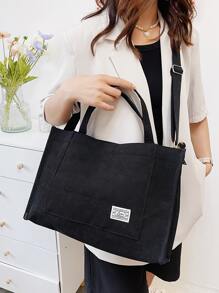 Chi tiết bản vá Túi đeo vai có sức chứa lớn Túi đi học dành cho sinh viên tốt nghiệp, cô gái tuổi teen, sinh viên năm nhất, năm thứ hai, trung học cơ sở và trung học phổ thông, đại học và trung học, hoàn hảo cho các hoạt động ngoài trời, du lịch và trở lại trường học - màu đen - Xem 4