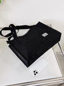 Chi tiết bản vá Túi đeo vai có sức chứa lớn Túi đi học dành cho sinh viên tốt nghiệp, cô gái tuổi teen, sinh viên năm nhất, năm thứ hai, trung học cơ sở và trung học phổ thông, đại học và trung học, hoàn hảo cho các hoạt động ngoài trời, du lịch và trở lại trường học - màu đen - Xem 5