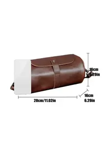 圆筒斜挎包 吊带包 单肩包 多功能防水 商务 大学 旅行 PU 皮革 简约复古休闲商务街头潮流 冬季感恩节钱包 节日包 情人节包 吊带包 贴纸棕色包 返校情人节礼物 复古礼品包 斜挎包 春季复古包 学校用品 侧包