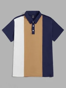Manfinity VCAY Men Colour Block Polo Shirt - Multicolor - View 1