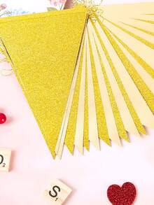 1入組三角形形狀橫幅 - 金色 - 查看 2