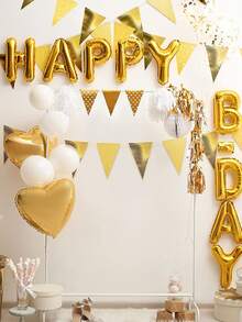 1入組三角形形狀橫幅 - 金色 - 查看 4