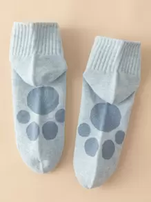 5pairs Paw Pattern Ankle Socks - Multicolor - View 3