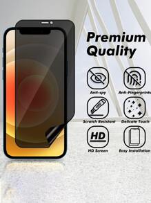 2sheets Tempered Privacy Screen Protector Compatible With iPhone15/15Plus/15Pro/15Promax - Black - View 3