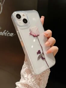 vỏ điện thoại trong suốt hình hoa hồng - Nhiều màu - Xem 3