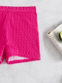 BamGleam Summer Beach Schiffy Tie Back Halter Bikini - Hot Pink - View 6