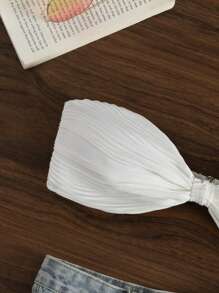 Swim Mod Summer Beach Textured Knot Tube Bikini Top