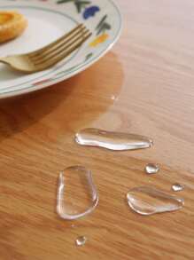 透明PVC長方形防水桌布適用於家庭餐廳 - 無色 - 查看 6