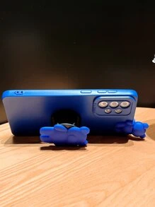 3d Cute Bear Phone Case With Stand Holder, Compatible With Iphone 15 Pro Max, Compatible With Xiaomi, Compatible With Samsung And Compatible With Huawei - Blue - View 4