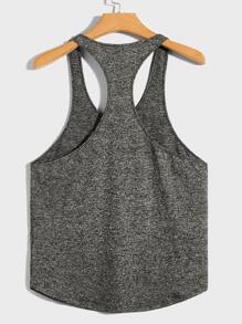 Manfinity NXTstreet Tops Nam Đắp vá màu trơn Giải trí - Màu xám đen - Xem 2