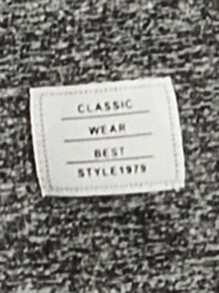 Manfinity NXTstreet Tops Nam Đắp vá màu trơn Giải trí - Màu xám đen - Xem 3