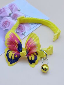 1 pieza Collar para mascota lazo con diseño - Rosa Fucsia - Ver 13