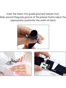 6pcs Stainless Steel Presser Foot - Silver - View 6