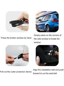 1 pieza Martillo mini para automóvil - Negro - Ver 6