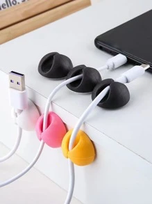 6 piezas fijador de cable de dato de color al azar - Multicolor - Ver 2