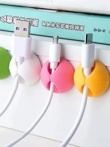 6 piezas fijador de cable de dato de color al azar - Multicolor - Ver 4