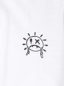 Manfinity VCAY Bộ hai mảnh Nam Dây kéo Túi Hoạt hình Sọc Giải trí - Xanh và trắng - Xem 4