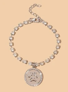 爪子吊墜寵物項鍊 - 銀色 - 查看 1