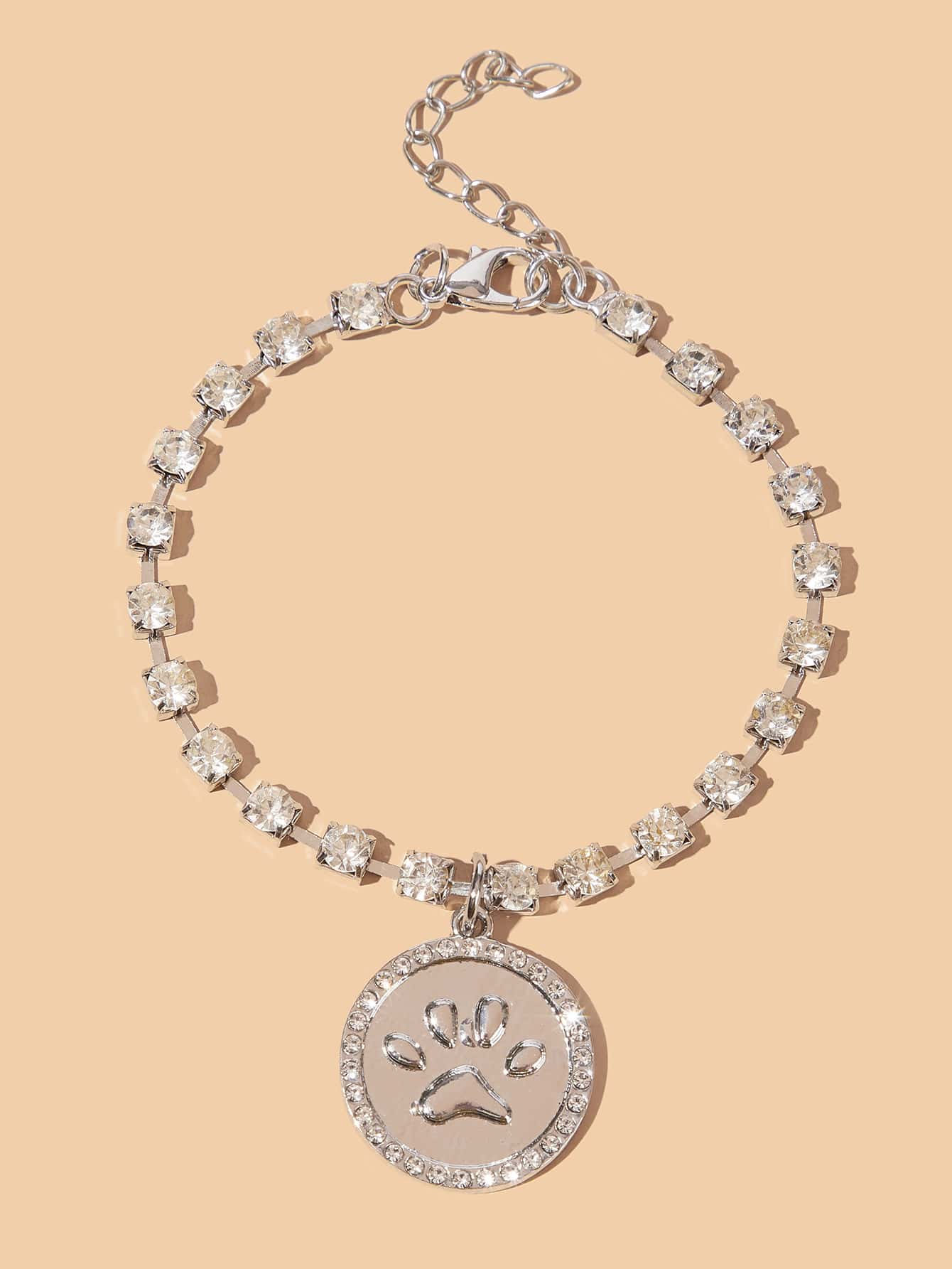 爪子吊墜寵物項鍊 - 銀色 - 查看 1