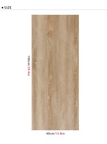 1入組木紋圖案牆紙 - 駝色 - 查看 5