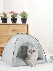 1pc Solid Color Breathable & Washable Lightweight Pet Tent For Small Dogs & Cats, Suitable For All Seasons