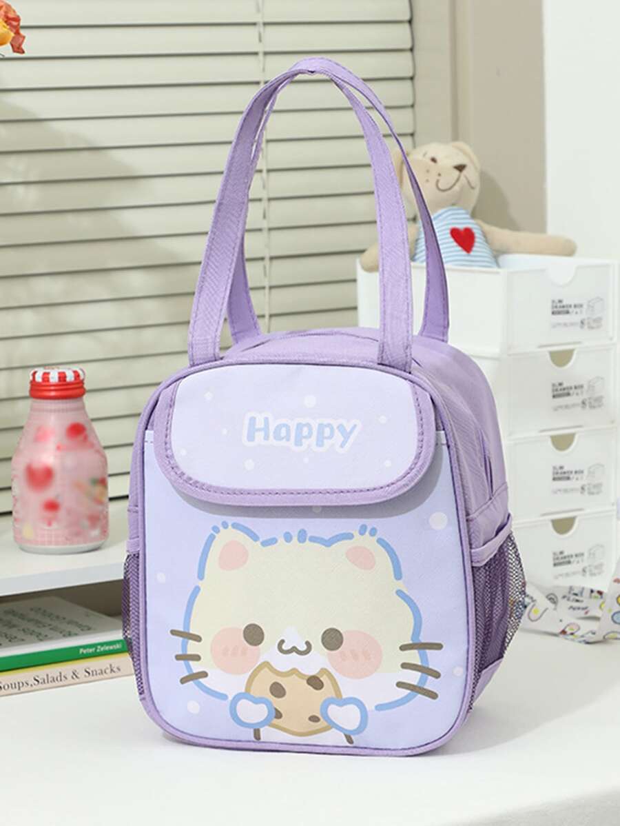 1 pieza Bolsa térmica con estampado de dibujos animados - Morado - Ver 1