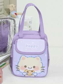 1 pieza Bolsa térmica con estampado de dibujos animados - Morado - Ver 3