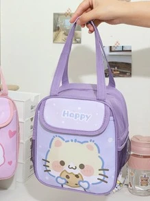 1 pieza Bolsa térmica con estampado de dibujos animados - Morado - Ver 5