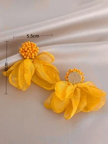Andkiss Bead Decor Flower Drop Earrings Valentines,Mom,Mother,Mother's Day,Gift