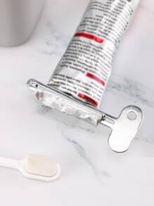 1 Dụng Cụ Vắt Kem Đánh Răng Bằng Thép Không Gỉ Có Thể Tái Sử Dụng, Sáng Tạo Màu Bạc Thiết Kế Chìa Khóa Bằng Tay Dụng Cụ Vắt Kem Đánh Răng - Bạc - Xem 4