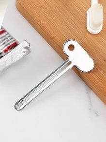 1 Dụng Cụ Vắt Kem Đánh Răng Bằng Thép Không Gỉ Có Thể Tái Sử Dụng, Sáng Tạo Màu Bạc Thiết Kế Chìa Khóa Bằng Tay Dụng Cụ Vắt Kem Đánh Răng - Bạc - Xem 6