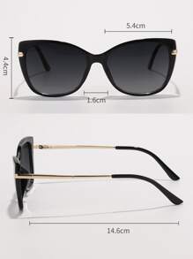 Kính mắt mèo cổ điển thời trang, kính nhựa cổ điển cho nữ, du lịch ngoài trời, kỳ nghỉ bãi biển, trang trí thường ngày, kính râm mùa hè, dành cho cả nam và nữ - màu đen - Xem 4