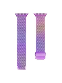 漸變色可調節網眼米蘭式按扣錶帶兼容Apple Watch - 彩色 - 查看 2
