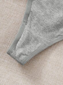 Snug Zone Women Casual Plain Fabric Thong Panties Multicolor Medium Stretch - Multicolor - View 5