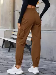 Muchica 斜口袋工裝褲