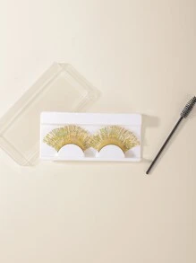 1對超長假睫毛和1入組睫毛刷 - 彩色 - 查看 2