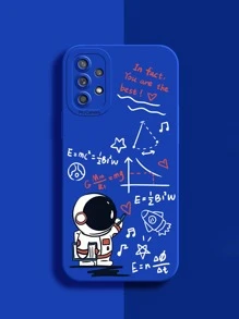 数学公司宇航员手机壳，兼容 13 Pro Max、小米和三星，带天使眼保护盖，国际版，非国内版 - 藍色 - 查看 1