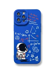 数学公司宇航员手机壳，兼容 13 Pro Max、小米和三星，带天使眼保护盖，国际版，非国内版 - 藍色 - 查看 3