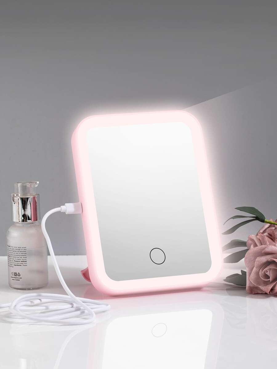 1 pieza Espejo de maquillaje con Luz - Blanco - Ver 1