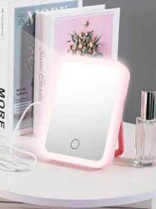 1 pieza Espejo de maquillaje con Luz - Blanco - Ver 2