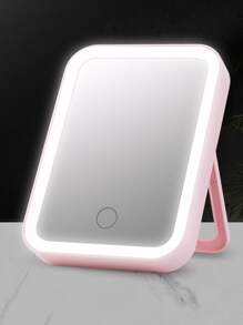 1 pieza Espejo de maquillaje con Luz - Blanco - Ver 3