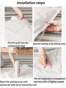 1pc Vacuum Bag With 1pc Manual Air Pump Halloween Decorations Halloween Costumes Autumn Decor Festival Decor - White - View 8