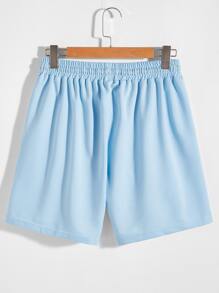 Manfinity Hypemode Quần Short Nam Dây kéo Nhiệt đới Giải trí - Màu xanh nhạt - Xem 2