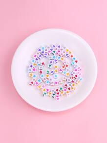 100pcs Heart Detail Square DIY Bead - Multicolor - View 2