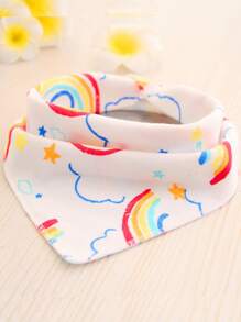 Rainbow Print Pet Bandana - Multicolor - View 1