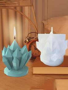 1pc Crystal Shaped Silicone Mold - White - View 2