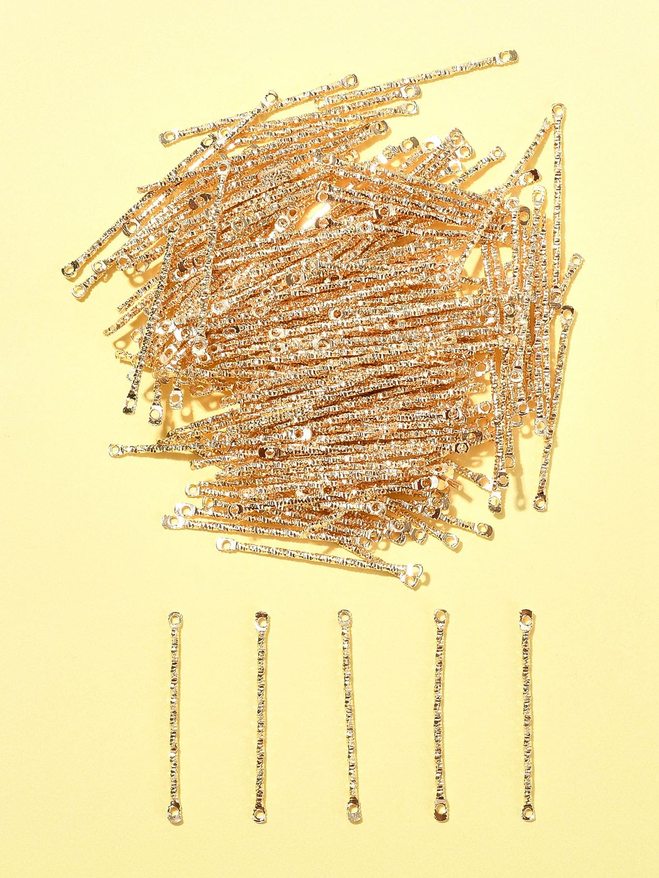 0ピース テクスチャー 金属 Diyジュエリーアクセサリー