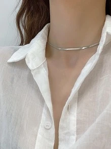 極簡風格鏈條樣式項鍊