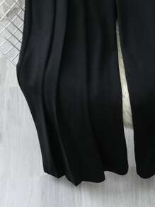 Mulvari Pantalones de pierna ancha con fruncido - Negro - Ver 3